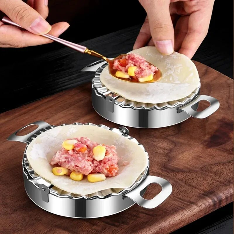 Koldūnų formos nerūdijančio plieno koldūnų gaminimo aparatas Ravioli Empanada Press Jiaozi Maker Koldūnų tešlos preso formavimo formavimo virtuvės priedai