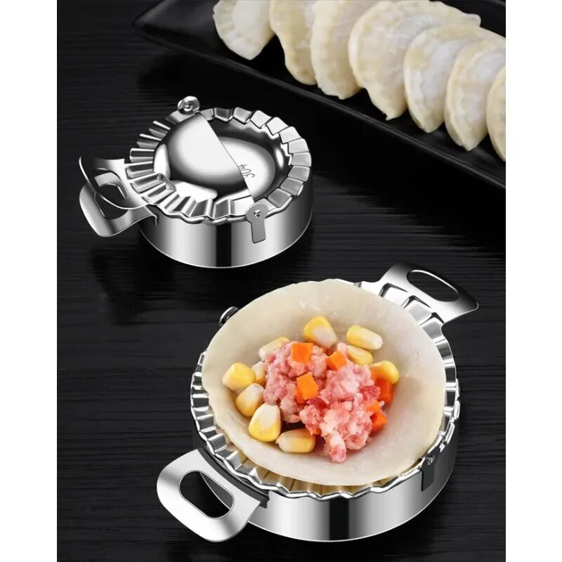 Koldūnų formos nerūdijančio plieno koldūnų gaminimo aparatas Ravioli Empanada Press Jiaozi Maker Koldūnų tešlos preso formavimo formavimo virtuvės priedai