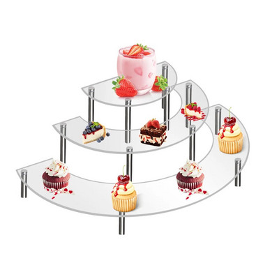Suporturi pentru cupcake pentru desert set de 3 suporturi pentru cupcakes cu 3 niveluri din acril pentru cupcake.
