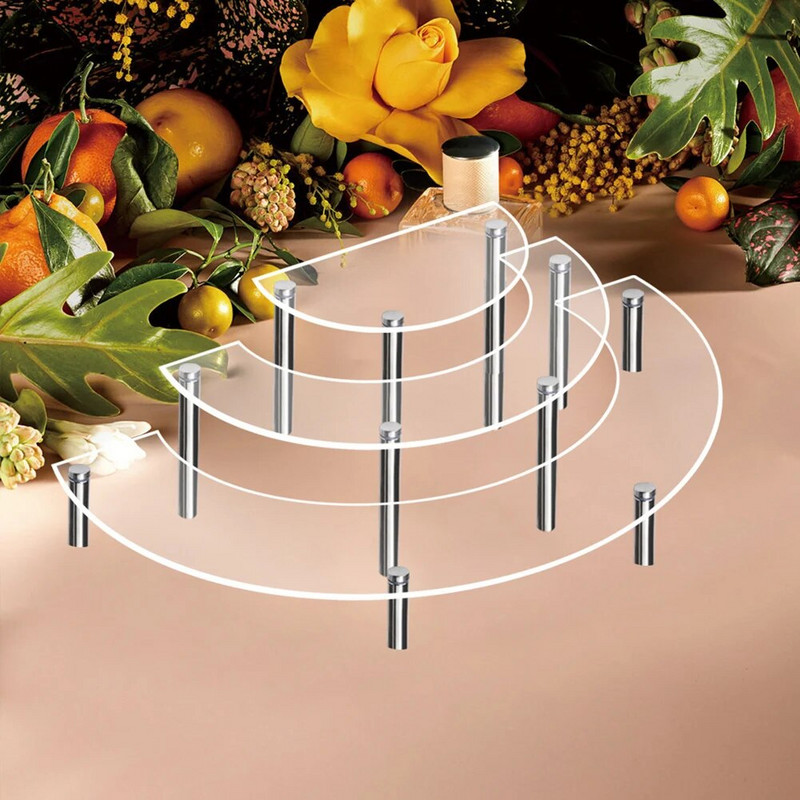 Desertų keksiukų stovų rinkinys iš 3 puodelių tortų skanėstų stovo 3 pakopų akrilo keksų stovo lentynos bokštas vakarėliui vestuvėms