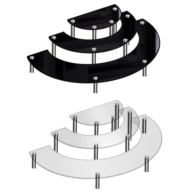 Desertų keksiukų stovų rinkinys iš 3 puodelių tortų skanėstų stovo 3 pakopų akrilo keksų stovo lentynos bokštas vakarėliui vestuvėms