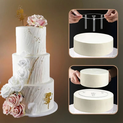 Raft acrilic cu mai multe straturi pentru prezentare pentru tort, pentru nunta, pentru deserturi