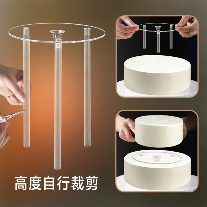 Daugiasluoksnė akrilo torto lentynėlė vestuvinių tortų desertų vitrinos tarpai tarp krūvelių laikiklis dekoratyvinis pyragas skaidrus pelėsis