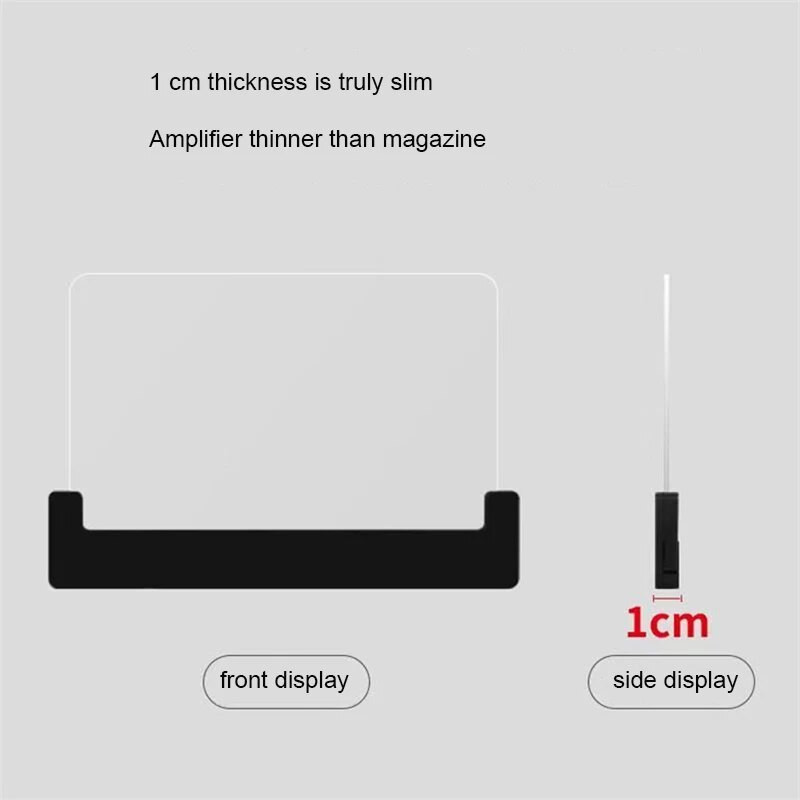 Mobiliojo telefono ekrano didintuvas 10 colių staliniam kompiuteriui sulankstomas 3D didinamasis didinamasis vaizdo stiprintuvo laikiklis stalinis stovas telefonui