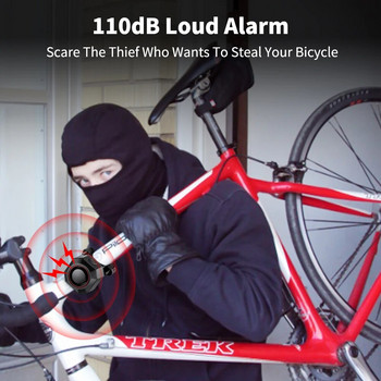 Tomteen Ασύρματο αδιάβροχο ποδήλατο συναγερμός κραδασμών USB Συναγερμός ποδηλάτου φόρτισης Τηλεχειριστήριο Συναγερμός μοτοσικλέτας Προστασία ασφαλείας