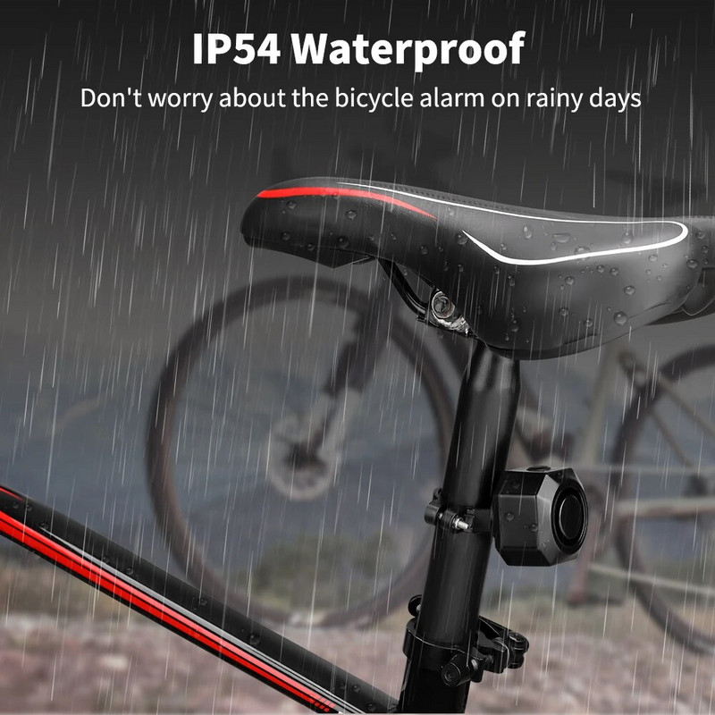 „Tomteen“ belaidis vandeniui atsparus dviračio vibracijos signalizacija, USB įkrovimo dviračio signalizacija, nuotolinio valdymo pultas, motociklo signalizacija, apsauga