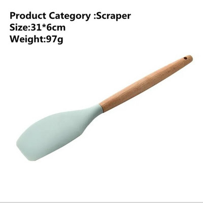 Silikoniniai gaminimo įrankiai rinkinys Vartytuvo žnyplės Sriubos šaukštas Mentele Šepetėlis Grandiklis Nelipnus Kastuvas Kiaušinių plaktuvas Virtuvės reikmenys Virtuvės reikmenys