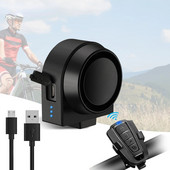 Dviračio signalizacija Galinio žibinto signalizacija vandeniui atsparus USB įkrovimo nuotolinio valdymo pultas 110 dB dviračio lempos apsaugos apsauga