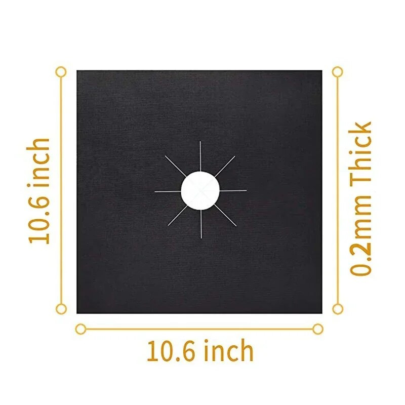 UPORS 4 vnt. Daugkartinio naudojimo dujinės viryklės dangtis 27*27 cm Viryklės apsauginis dangtelis Nelipnus plauti indaplovėje saugus įdėklas