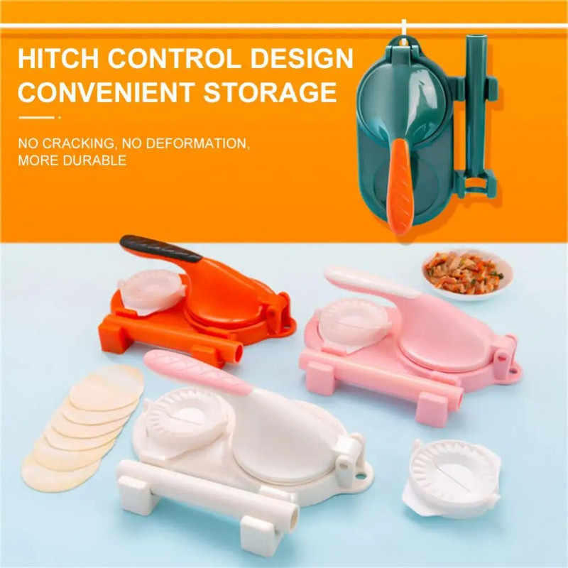 1 koldūnų gaminimo tešlos presavimo įrankių rinkinys su kočiojimo koldūnų formavimo formele Rankinis odos presavimo aparatas Virtuvės priedai