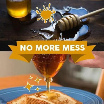 Squeeze Bottle Honey Βάζο Δοχείο Bee Drip Dispenser Βραστήρας Αποθήκευση Κατσαρόλας Βάση σιρόπι χυμού Κύπελλο Αξεσουάρ κουζίνας σπιτιού
