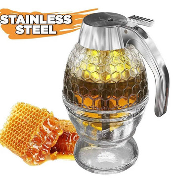 Squeeze Bottle Honey Βάζο Δοχείο Bee Drip Dispenser Βραστήρας Αποθήκευση Κατσαρόλας Βάση σιρόπι χυμού Κύπελλο Αξεσουάρ κουζίνας σπιτιού