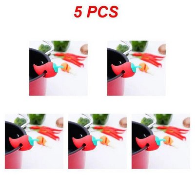 1/3/5 vnt. Silikoninio morkų dizaino, atsparus išsiliejimui puodo dangčio stovo laikiklis Kūrybiški perpildymo kamščiai dangtelio pakėlimo virtuvės priedai