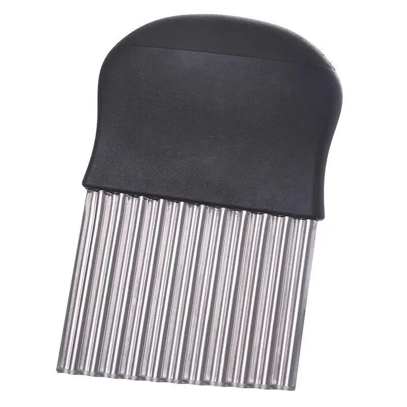 Nerūdijančio plieno bulvių drožlių pjaustyklė tešla Daržovių vaisių raukšlėtis banguota virtuvės peilio pjaustyklė Prancūziškų gruzdintuvių gaminimo įrankių programėlė