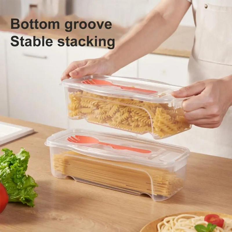 Mikrobangų krosnelė Makaronų makaronų kepimo dėžutė Karščiui atspari nusausinimas Šviežiai išsilaikantis daržovių maistas Garų dėžutė Virtuvės priedai