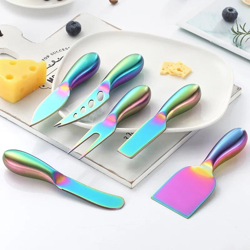 Juego de cuchillos para queso con mango atspalvis neoksiduojamas, indai cocina cortar mantequilla ir pica, el.