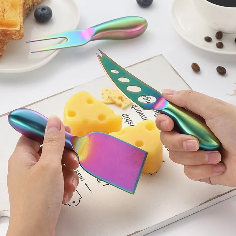 Juego de cuchillos para queso con mango atspalvis neoksiduojamas, indai cocina cortar mantequilla ir pica, el.