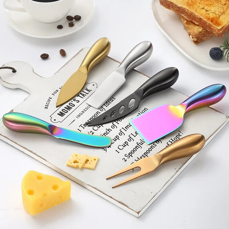 Juego de cuchillos para queso con mango atspalvis neoksiduojamas, indai cocina cortar mantequilla ir pica, el.