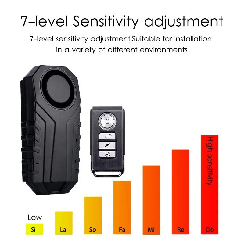Belaidis nuotolinis valdymas dviratis motociklas elektrinis automobilis transporto priemonės apsauga nuo praradimo priminimas vibracija atsparus vandeniui įspėjimo signalizacijos jutiklis