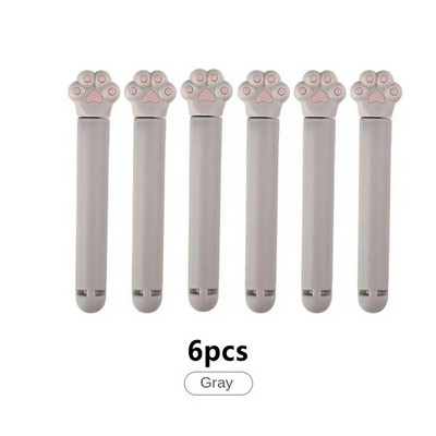 Stezaljke za vrećice za mačju šapu u obliku crtane mačje šape Stezaljka za pakiranje hrane s dobrim brtvljenjem Kuhinja 6 kopči za zatvaranje vrećice za kruh za kućni ured