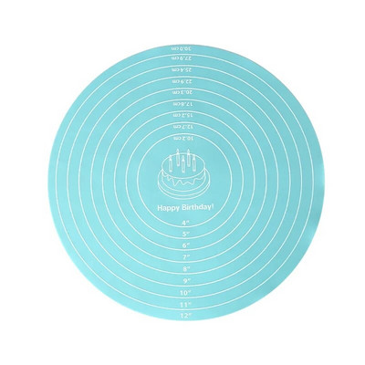 Tortų sukamasis stalas Pat silikoninis kepimo kilimėlis tortui su nelipniu aukštai temperatūrai atspariu virtuvės įtaisu