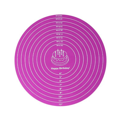 Tortų sukamasis stalas Pat silikoninis kepimo kilimėlis tortui su nelipniu aukštai temperatūrai atspariu virtuvės įtaisu