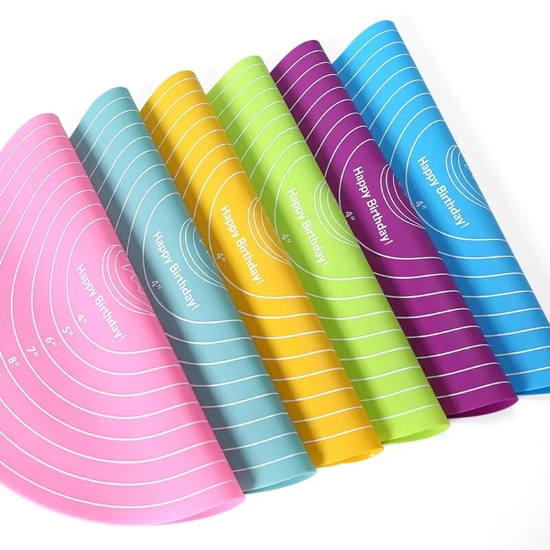 Tortų sukamasis stalas Pat silikoninis kepimo kilimėlis tortui su nelipniu aukštai temperatūrai atspariu virtuvės įtaisu