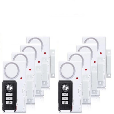 Darho durų / langų namų apsauga ABS belaidis 2 nuotolinio valdymo pulteliai 8 signalizacijos magnetinių jutiklių sistema namų aukšto decibelo durų skambutis