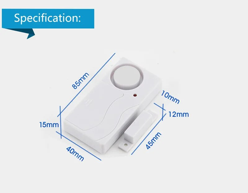 Darho durų / langų namų apsauga ABS belaidis 2 nuotolinio valdymo pulteliai 8 signalizacijos magnetinių jutiklių sistema namų aukšto decibelo durų skambutis