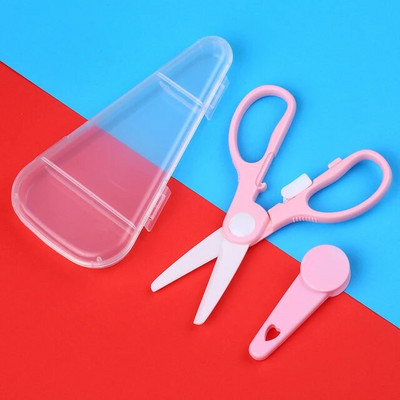 3 viename Mamos ir vaiko reikmenys Profesionalios kūdikių maisto keraminės žirklės su dėžute kūdikių maisto papildų žirklės kūdikių maitinimui