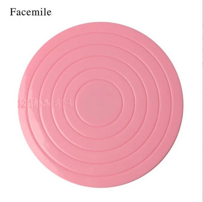 Plastikinės torto lėkštės sukamasis, neslystantis apvalus tortų stovas Tortų dekoravimui sukamojo stalo virtuvės „pasidaryk pats“ keptuvės kepimo įrankis