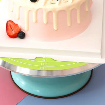 Силиконова подложка за печене с размери за стойка за въртяща се маса за торта Незалепваща термоустойчива въртяща се маса за торта Пат Лист за печене на сладкиши