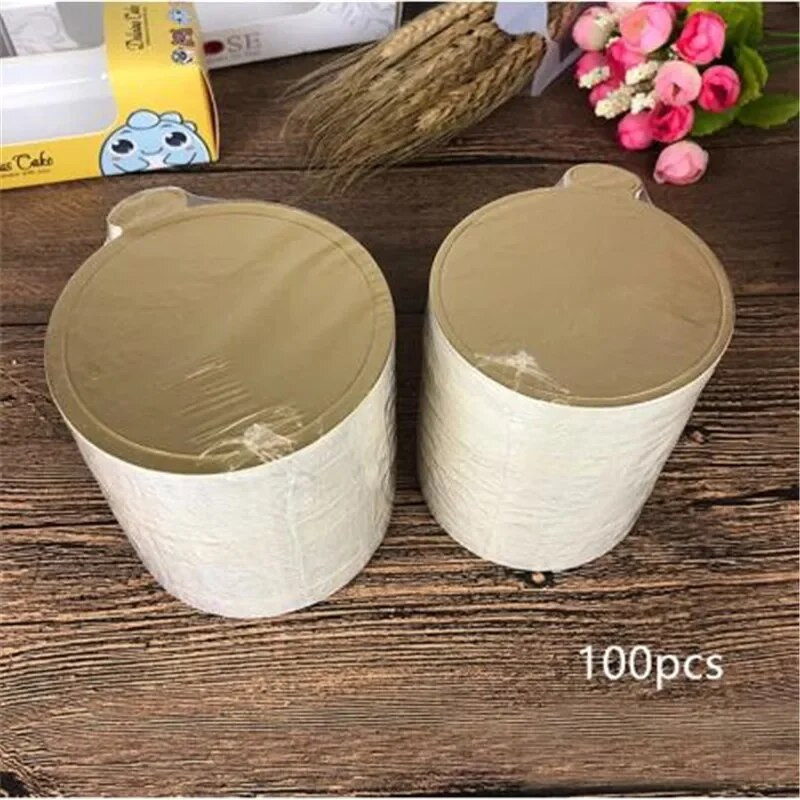Ronde tortalapok 100 db Goud Papier Cupcake Desszert Kijelzők Tálca kartonlap Bakken Cake Kemény Papír Pad Bakken Szerszám