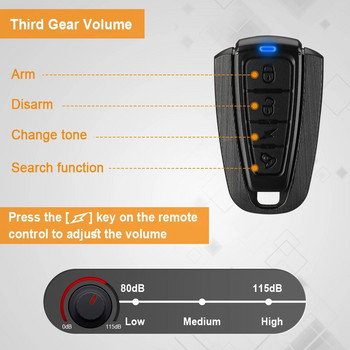 Camluxy Велосипедна вибрационна аларма USB зареждане Мотоциклетна велосипедна аларма Дистанционно управление Детектор за велосипеди против кражба Безжична алармена система
