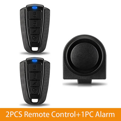 Camluxy Alarmă de vibrații pentru biciclete Încărcare USB Alarma pentru motociclete pentru biciclete Telecomandă Detector antifurt pentru biciclete Sistem de alarmă fără fir