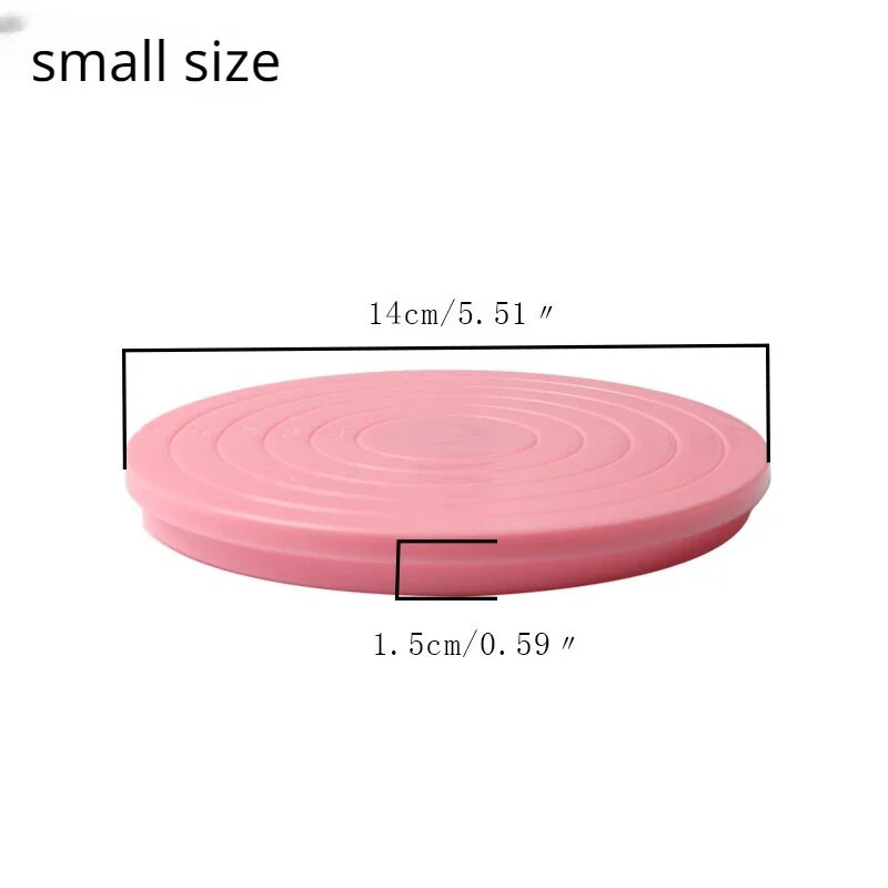 Plastikinis tortų sukamasis stalas Virtuvė Kepimo įrankių rinkinys Dekoravimo Priedai Stovas „Pasidaryk pats“ Forma besisukantis stabilus Neslystantis apvalus tortų stalas