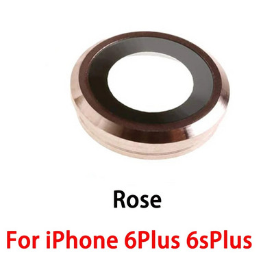 Galinės kameros objektyvo stiklo dangtelis su rėmo pakaitine dalimi, skirta iPhone 6 6s 6Plus 6sPlus 7 7Plus 8 8Plus