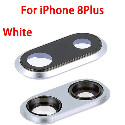 Galinės kameros objektyvo stiklo dangtelis su rėmo pakaitine dalimi, skirta iPhone 6 6s 6Plus 6sPlus 7 7Plus 8 8Plus