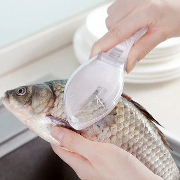 Четка за изстъргване на рибена кожа Четка за почистване на рибени люспи Нож за отстраняване на четка Бързо премахване Скрепер за белене на риба Стъргалка за скалиране Кухненски консумативи