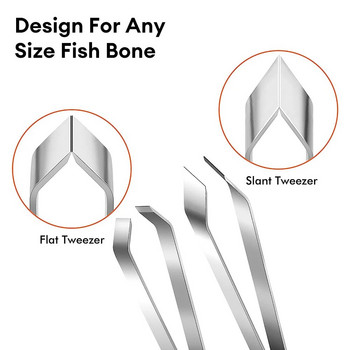 Пинсети за рибени кости Пинцети от неръждаема стомана Инструменти за щипки Щипка за премахване на морски дарове Щипки Инструменти Кухненски инструмент за премахване на кости Клещи