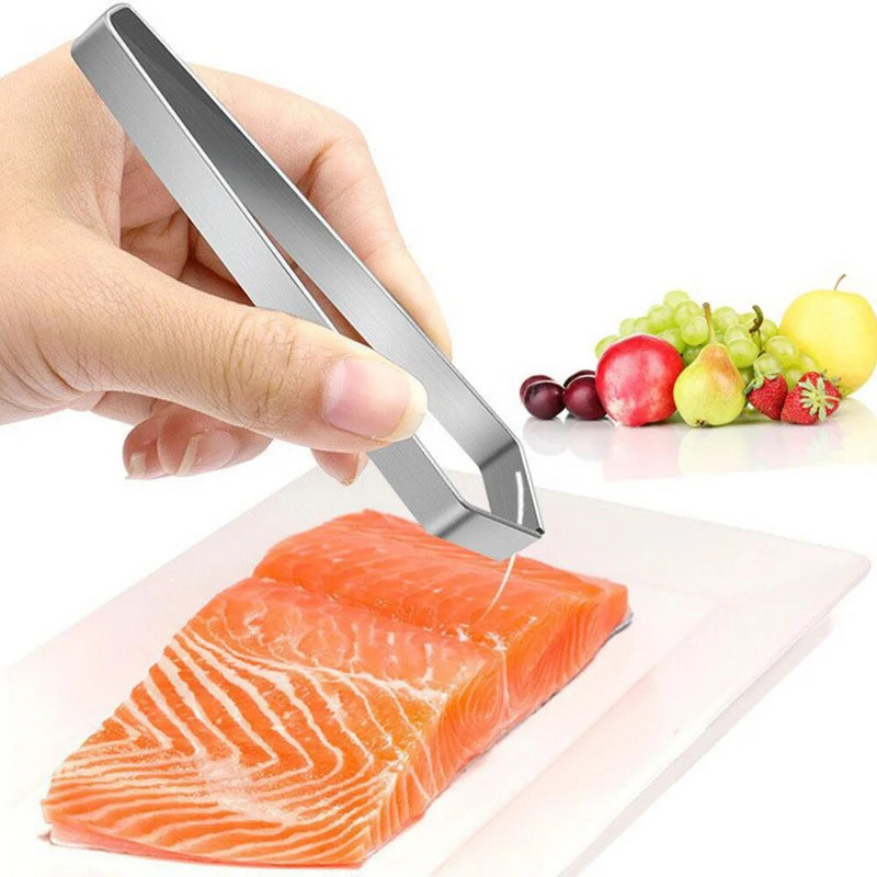 Žuvies kaulų pincetai nerūdijančio plieno pincetas žnyplės įrankiai jūros gėrybių šalinimo spaustukai žnyplės įrankiai virtuvės kaulų šalinimo replės įrankis