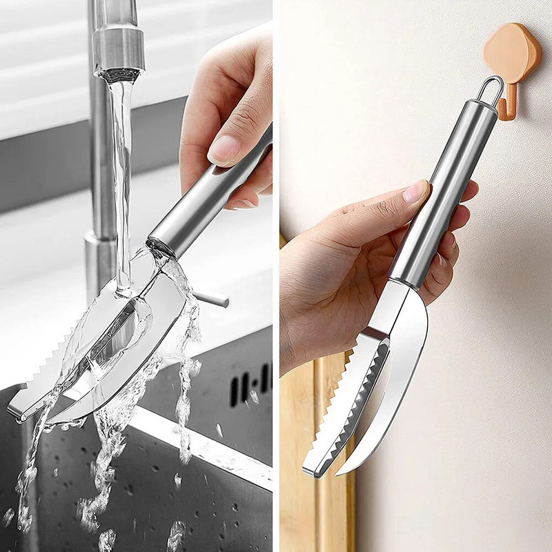 3 viename nerūdijančio plieno žuvų žvynai peilis Pjūklo dantis skustuvai gramdymas kaulavimas filė pjaustymas pilvo kasimo žvyneliai virtuvės įrankiai