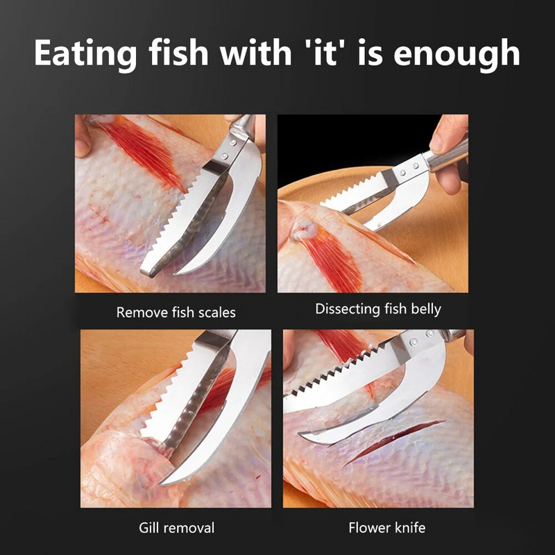 3 viename nerūdijančio plieno žuvų žvynai peilis Pjūklo dantis skustuvai gramdymas kaulavimas filė pjaustymas pilvo kasimo žvyneliai virtuvės įrankiai