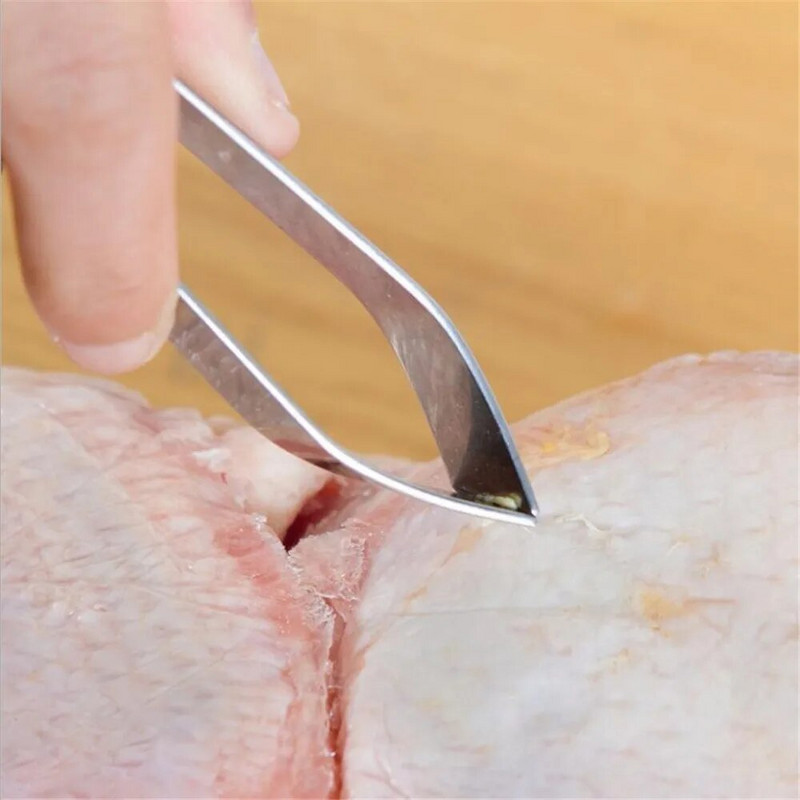 Nerūdijančio plieno žuvies kaulų pincetas, žnyplių nuėmimo žnyplės, jūros gėrybių įrankio paėmimas virtuvės pincetas