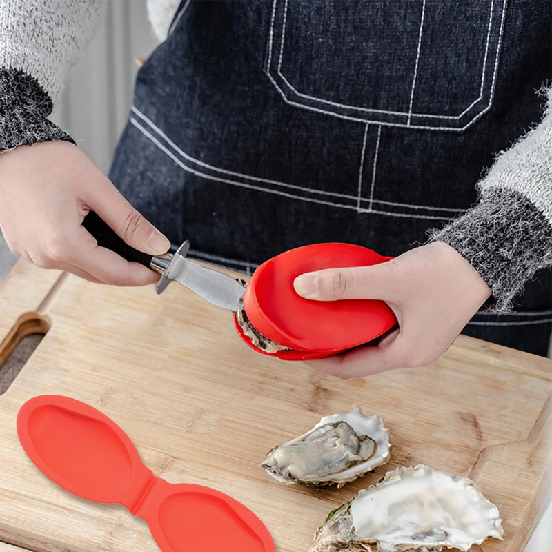 Naujas „Oyster Shucking“ rankų spaustukas silikoninis „Oyster Shucker“ vėžiagyvių atidarytuvo įrankis virtuvės įrankis jūros gėrybių austrių peilių atidarytuvui