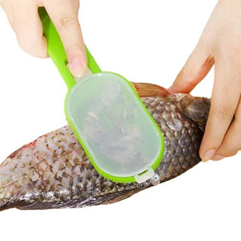 Четка за рибена кожа Бързо премахване на рибени люспи Скрепер Ренде Инструмент за скалиране на риба Нож за риболов Инструменти за почистване Кухненски аксесоар за готвене