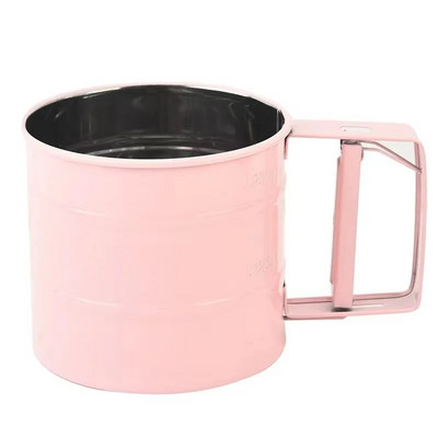 Miltelių miltelių tinklelis Sifter puodelis kepimo cukraus pudra Nerūdijančio plieno sietas puodelis Kepiniai Tešlos kepimo įrankiai Virtuvės priedai