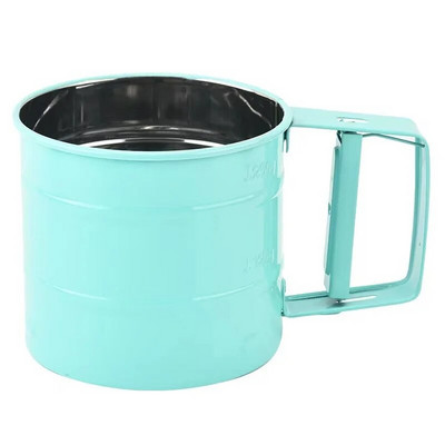 Miltelių miltelių tinklelis Sifter puodelis kepimo cukraus pudra Nerūdijančio plieno sietas puodelis Kepiniai Tešlos kepimo įrankiai Virtuvės priedai