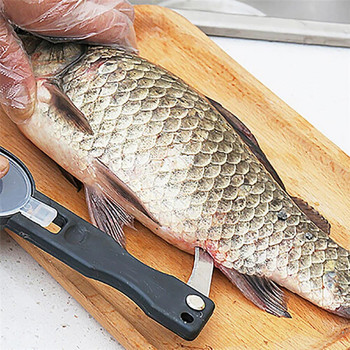 Практично средство за премахване на рибени люспи Пластмасово средство за почистване на котлен камък Скрепер Кухня Белачка за плодове и зеленчуци Полезни аксесоари Сгъваем нож