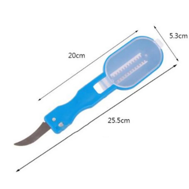 Praktiškas žuvų nuovirų valiklis Plastikinis nukalkinimo įrankis Valomasis grandiklis Virtuvės vaisių ir daržovių skustukas Naudingi priedai Sulankstomas peilis